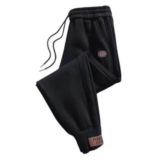 Buy one free one labor protection work clothes casual long trousers in autumn and winter plus velvet thickened large size loose trousers