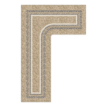 Modern simple l-shaped corner kitchen floor mat that is stain-resistant