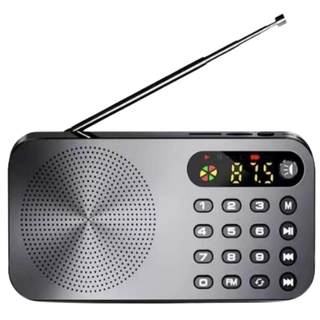 Old man storytelling radio player