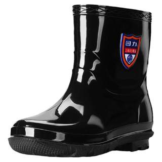 回力雨鞋男士短筒加绒棉雨靴中筒耐磨防水鞋厨房防滑工作套鞋胶鞋