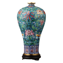 Cloisonné vase plum vase copper body enamel new Chinese style home decoration furnishings collection handicrafts housewarming gift decorations