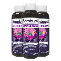 (Self-operated) Sambucol Childrens Immunity Syrup Black Elderberry VC Zinc Supplement 120ml*3