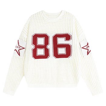 Insstudios hollow digital jersey knitted sweater Insstudios hollow digital jersey knitted sweater