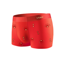 Catman mens underwear the year of birth is the dragon red gift boys pure cotton shorts 100% wedding red socks