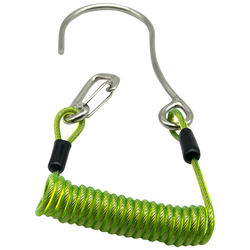 Diving flow hook stainless steel double-head hook discharge single-head hook spring rope hook top undercurrent scuba safety rope flow hook