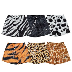 SLAMBLE Summer New Leopard Print Shorts Men's Sports Pants Basketball American Mesh Quarter Pants Loose Trend