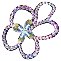 Flower headdress dance accessories high-end modern dance jewelry diamond for adult national standard dance national standard dance performance competition
