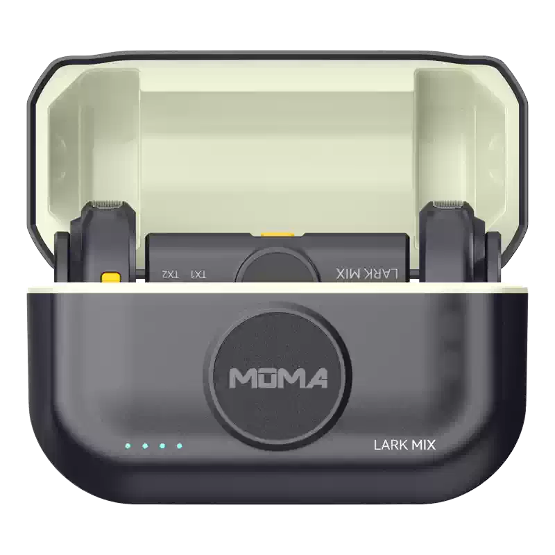 美品MOMA マイク猛玛 Lark MIX纽扣无线领夹式麦克风收音录音直播猛犸 猛玛LARK MIX纽扣式无线领夹麦克风直播专用一拖二收音设备