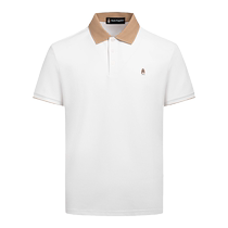 (Elastic and Breathable) Hush Puppies Mens 2024 Summer New Business Casual Short Sleeve POLO Contrast Color Lapel T
