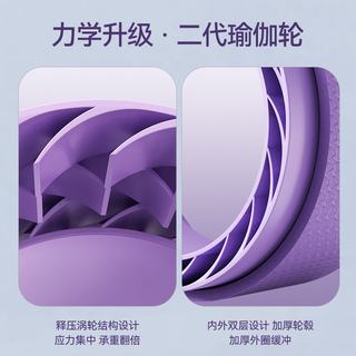 瑜伽轮开背瑜伽器材普拉提开神器背滚筒圈双层后圈弯健身环家用
