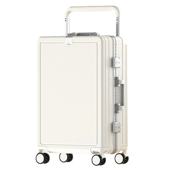 Aluminum frame wide tie rod suitcase universal wheel