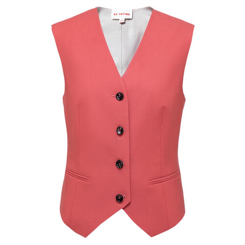 Jacquard pure wool early spring vest Yaying Chinese style