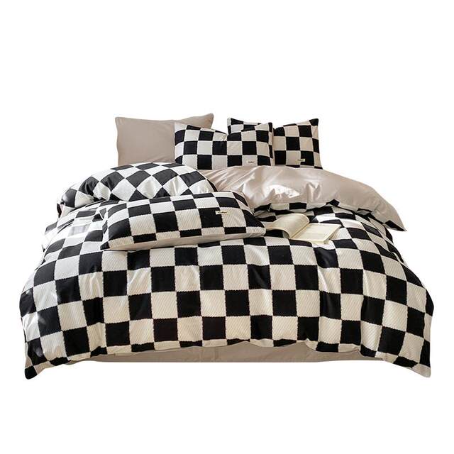 Muji Black and White Trendy Brand Four-Piece Set of Pure Cotton Three Men