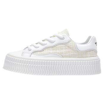 Jai Alai official flagship store women's shoes sneakers women's 2024 new biscuit shoes thick-soled versatile white canvas shoes for women