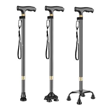 The elderly's four-legged lightweight anti-slip cane, the elderly's multifunctional lighted crutch, eight-cane walker, eight-cane head