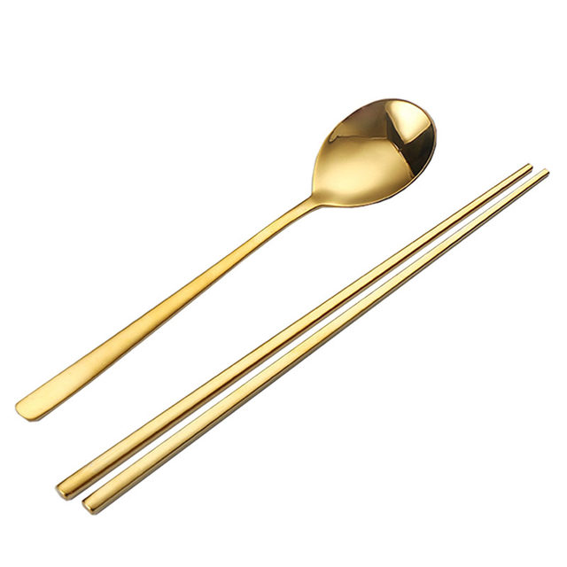 Korean stainless steel 304 chopsticks solid Korean chopsticks