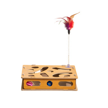 Ucat pet toy educational game box with cat funny stick