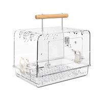 Parrot take-out cage acrylic Xuanfeng peony tiger skin special take-out cage bird take-out cage outdoor portable bag cage