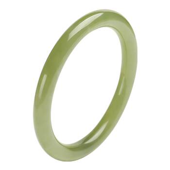 Impression eye hetian jade round strip light clear water bracelet jade bracelet