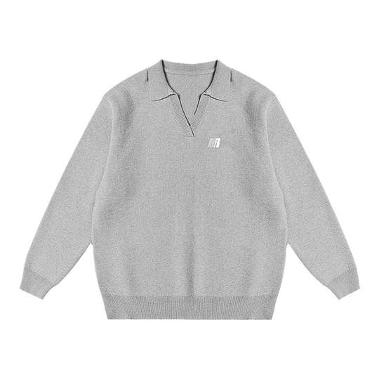 FDR official store V-neck lapel R-line sweater