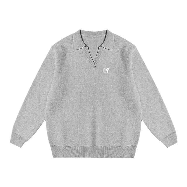FDR official store V-neck lapel R-line sweater
