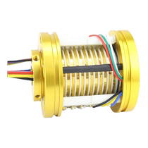 High-end industrial-grade through-hole slip ring rotating conductive energized 2 6 12-way brush collector ring wire connector
