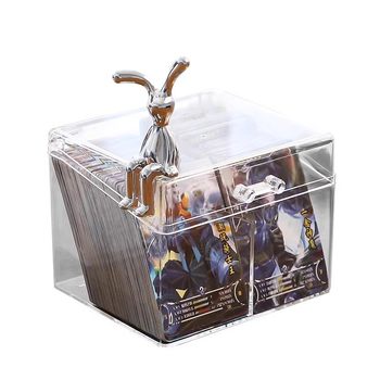 Japanese card storage box transparent desktop tablet sorting box