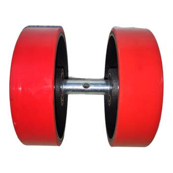 Manual forklift pu rubber iron wheel nylon wheel bearing