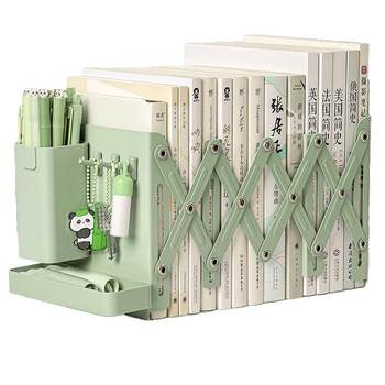 Retractable book stand with larger and thickened metal partition board