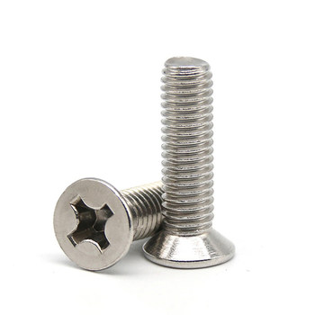 Stainless steel counterhead cross machine screws
