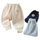 宝宝加绒裤子一体绒秋冬季外穿男女儿童运动裤婴幼儿休闲卫裤薄绒
