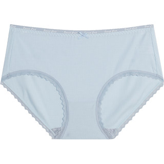 三福低腰内裤女撞色花边蝴蝶结罗纹弹力包臀纯棉裆女士内裤428158