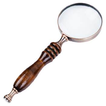 Best handheld magnifying glass 10 times high for the elderly, children and students to read coins and stamps, portable