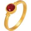 Ming brand jewelry gold muse ring pure gold European style retro women's ring red enamel wedding ring AFM0281