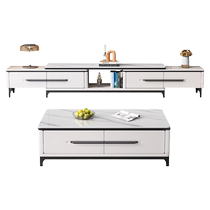 Nanyun TV cabinet coffee table living room household slate solid wood TV cabinet combination 2024 new light luxury floor-standing cabinet