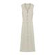 MULVAN 30% off on stock v-neck knitted dress, feminine POLO lapel stacked sleeveless vest dress