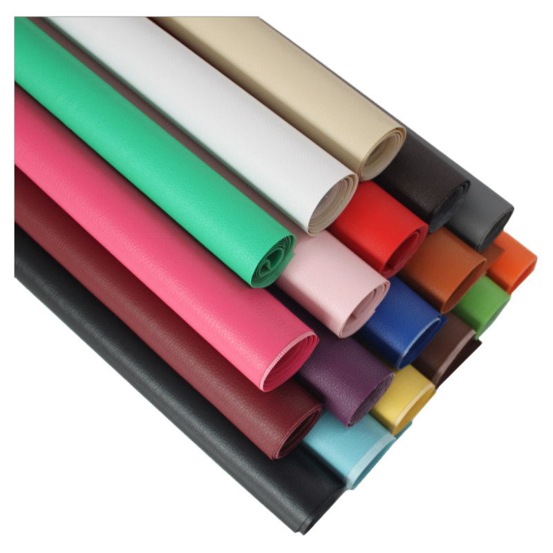 Leather fabric PVC small pebbled artificial