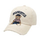 Cold Hat Planet Retro Bear Embroidery Face-Revealing Little Baseball
