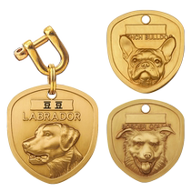 Brass Dog Identity Card Customized Anti-Loss Engraved Tedicki Fadou Labrador Golden Brand