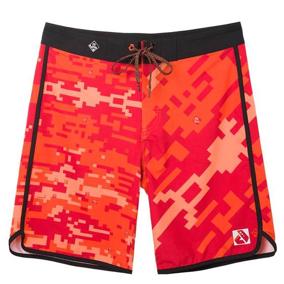 Dunkelvolk Dacwo men's fitness competition beach pants healthy knee shorts shorts pants camouflage red