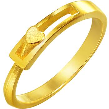 Chow sang sang love heart embrace ring matching ring wedding ring