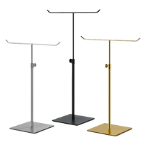 Scarf display rack T-shaped bag shoe rack stainless steel clothing store tie rack scarf jewelry storage rack