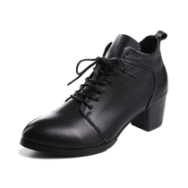 Nouvelles chaussures de danse creuses dété chaussures de danse en cuir véritable pour femmes chaussures de danse carrées chaussures de danse modernes de marin à semelle souple à mi-talon