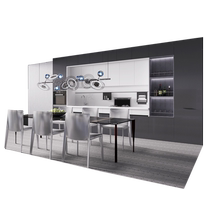 Haolaike cabinet customization personalized midi series kitchen cabinets straight quartz stone countertop 2 overall customization