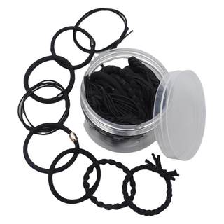 Black high elastic thick head rope rubber band