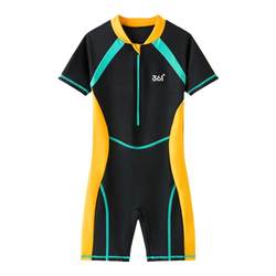 361 children's swimsuit boys 2024 new children's swimsuit boys' medium and large children's one-piece short-sleeved sports swimsuit