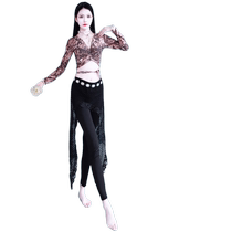 Belly dance clothing womens practice clothes 2024 new beginners suit strappy top pants slimming group uniform for children