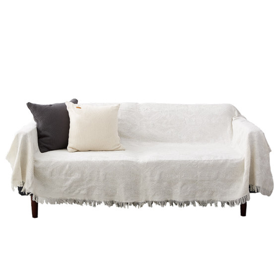 Nordic solid color sofa cover full cover versatile ins style