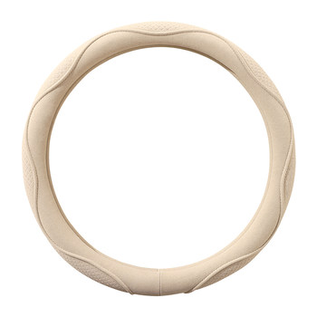 Suede leather anti-slip four-season steering wheel cover