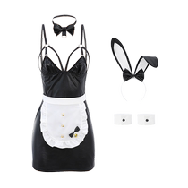 (Self-operated) Sexy lingerie 2024 new sexy date robe maid uniform flirts and seduces small breasts to look bigger